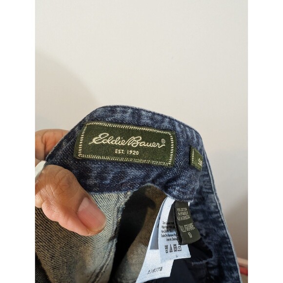 Eddie Bauer Women Denim Jean Maxi Skirt Sz 10 Tall Cottagecore Country Modest - Picture 7 of 8